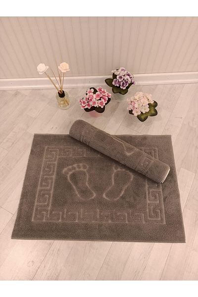 Kardelen Extra Soft 2 Pieces Non-Slip Bath Mat Foot Towel Foot Towels