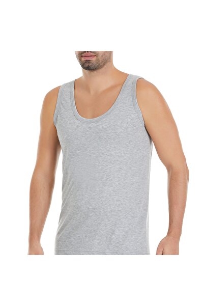Yıldız Çamaşır Yıldız 136 Men's Gray 100% Cotton Single Jersey Undershirt