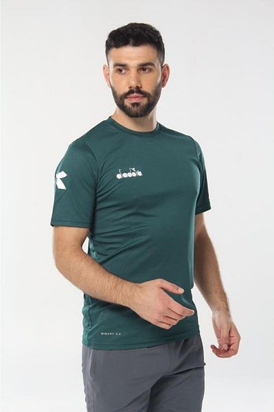 Diadora Ανδρικό μπλουζάκι Nacce σε σκούρο πράσινο χρώμα - 16tsr05