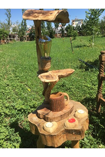 Ahşap Lambader Kalp