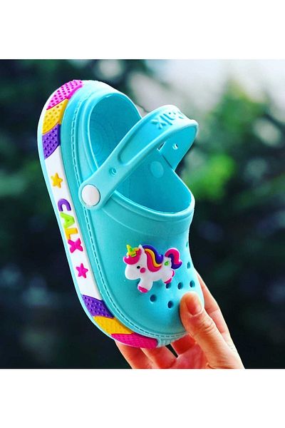 Pandalina Sandale de lux pentru copii, papuci, pantofi de plajă pentru piscină, cu talpă anti-alunecare, unicorn
