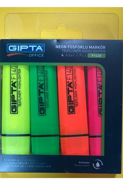 Gıpta Neon Highlighter Set of 4