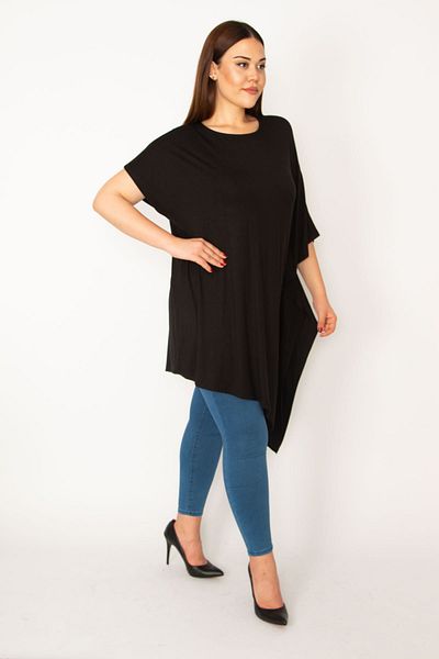 Şans Plus Size Tunic - Black - Regular fit
