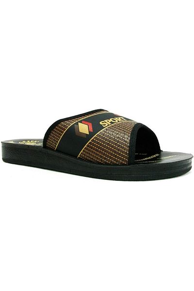 GEZER Men's Sport Black Anatomical Slippers