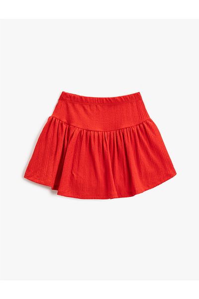 Koton Mini Skirt with Elastic Waist Flounce
