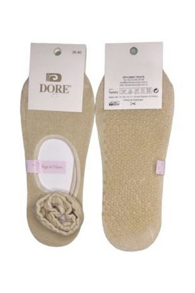 Dore Pack of 2 Open Top Non-Slip Sole Silicone Short Yoga and Pilates Socks