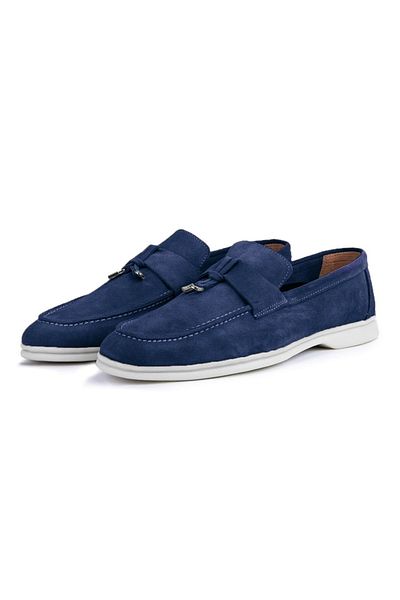 Ducavelli Cerrar Wildleder Echtleder Herren Freizeitschuhe Loafer Schuhe Marineblau