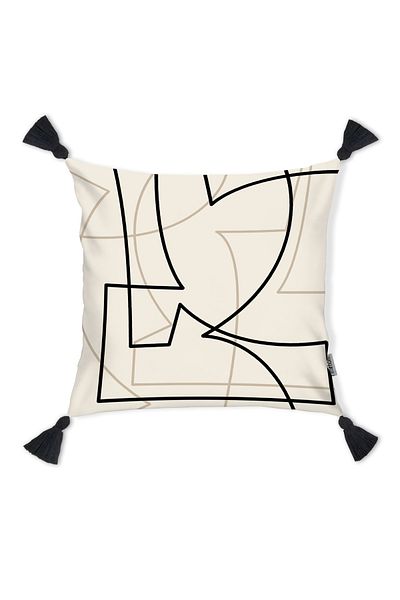 RİTMOHOME Κάλυμμα μαξιλαριού ριχτάρι με φούντες Scandinavian Art