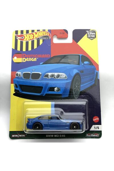 HOT WHEELS Bmw M3 E46 Blue Mini Araba Premium 1:64 Ölçek Hotwheels Marka 1/5