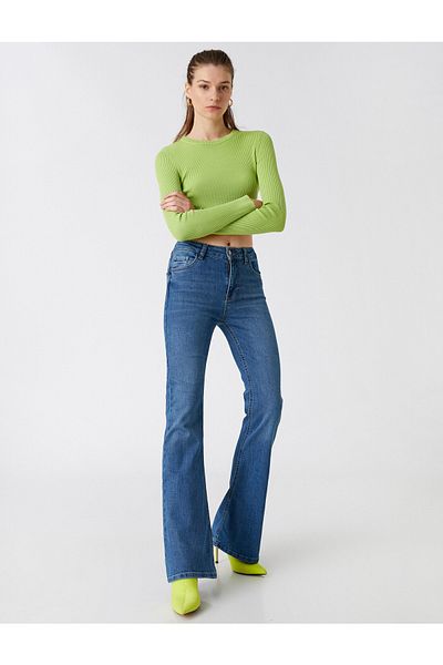 Koton High Waist Flared Jeans - Victoria Jean