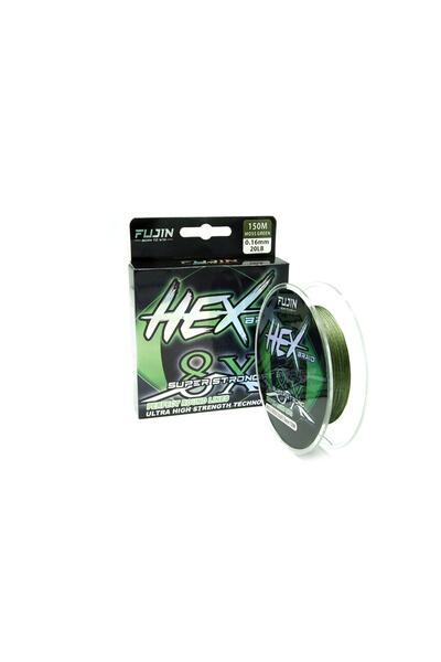 Fujin Hex 8X 150Mt. Moss Green Pe Line 0.18 mm