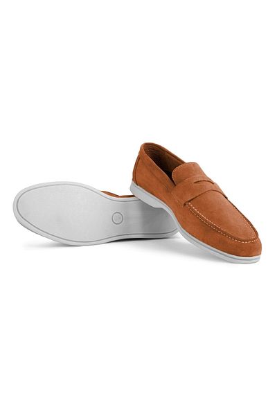 Ducavelli Ante Suede Γνήσιο Δέρμα Ανδρικά Παπούτσια Casual Παπούτσια Loafer Tan
