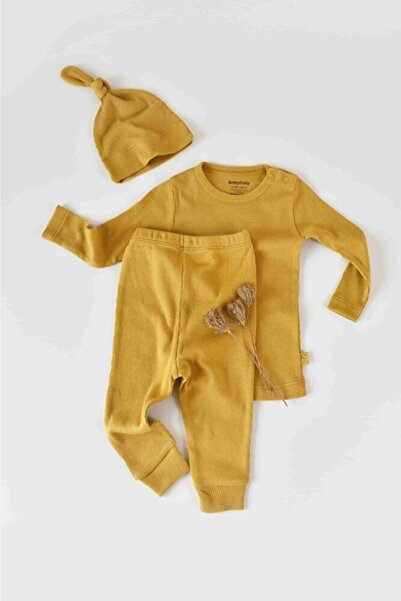 BabyCosy Set pantaloni și pălării pentru bebeluși organic Badi și pălărie Saf...