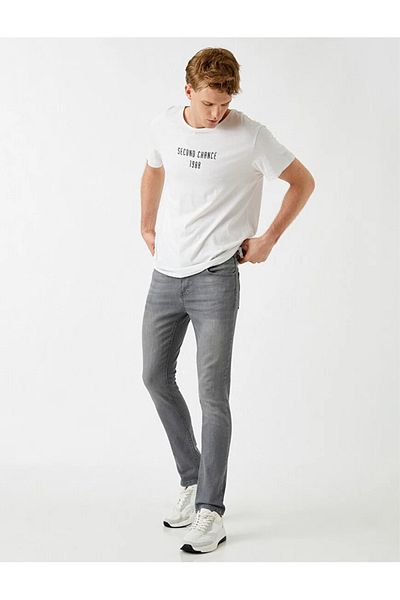 Koton 3wam40020bd Slim Men's Jean Trousers Indigo Stone
