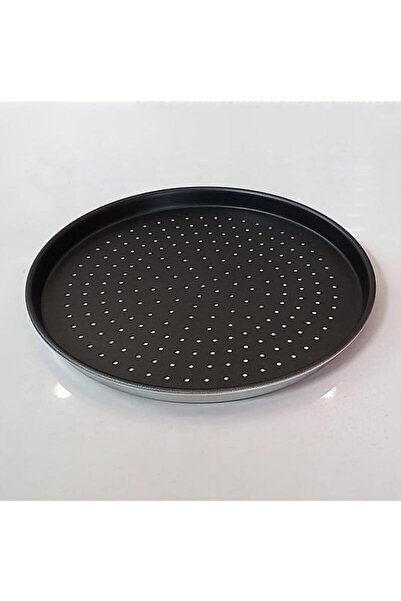 Pizza Tavası Delikli, Kaplamalı, 34 Cm