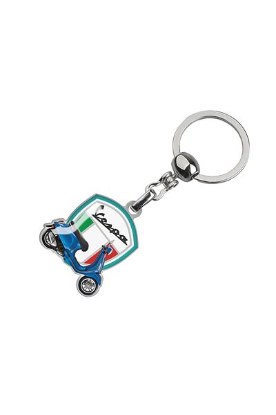 Modül Vespa Motorcycles Motorcycle Drop Label Keychain - Navy Blue Vespa