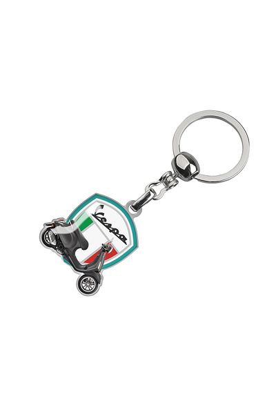 Modül Vespa Motorcycles Motorcycle Drop Label Keychain - Black Vespa