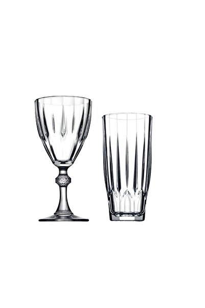 Paşabahçe Meşrubat Bardak Seti Diamond Kadehli Su Bardağı Takımı 24 Parça Fma05123 Fma161245 471