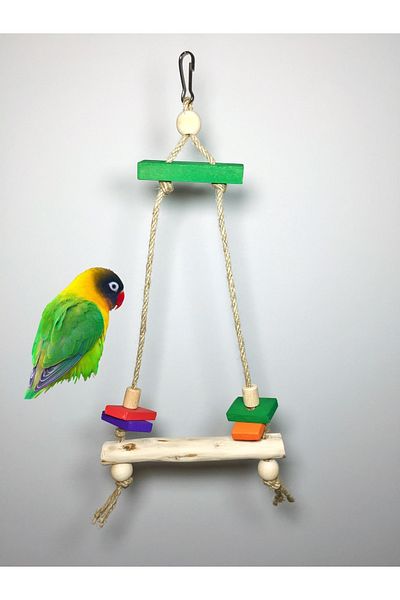 Ciko Kafes Natural Bird Swing with Wicker String