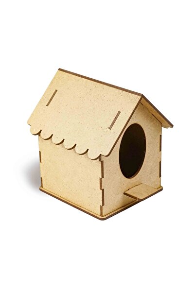 Genel Markalar Maket Kuş Evi Ahşap Maket Kuş Evi Naturel Kuş Evi Boyama Kuş E...