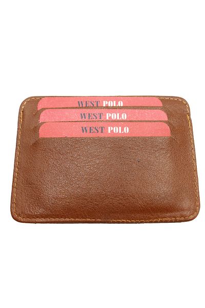 Fiyaka Портфейл Wp-105 с държач за карти от естествена кожа, кафяв
