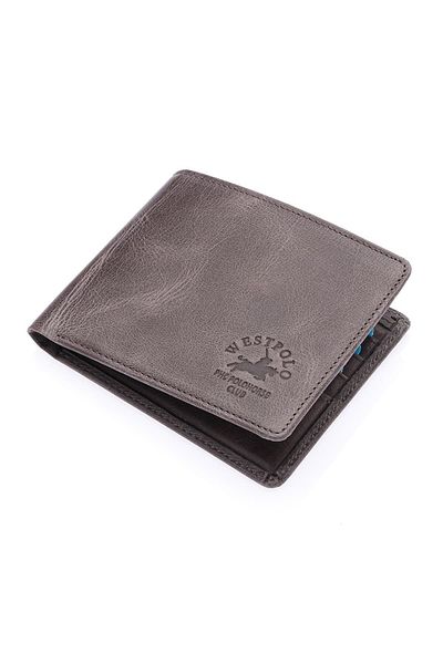 Fiyaka Wp-1617 Unisex Γνήσιο Πορτοφόλι/Θήκη Κάρτας Γκρι