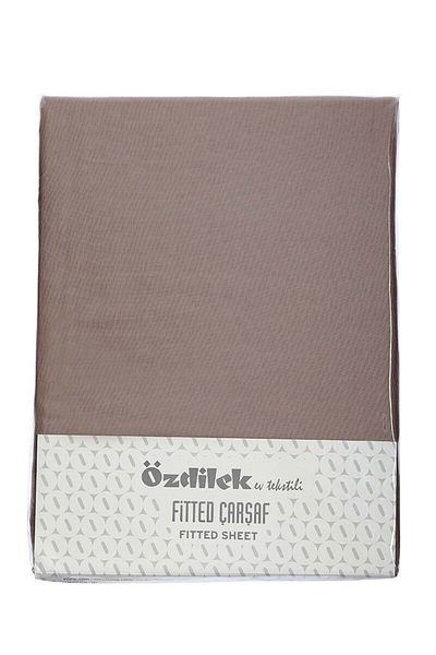 Özdilek Fitted Elastic Double Sheet Set (160x200)-brown