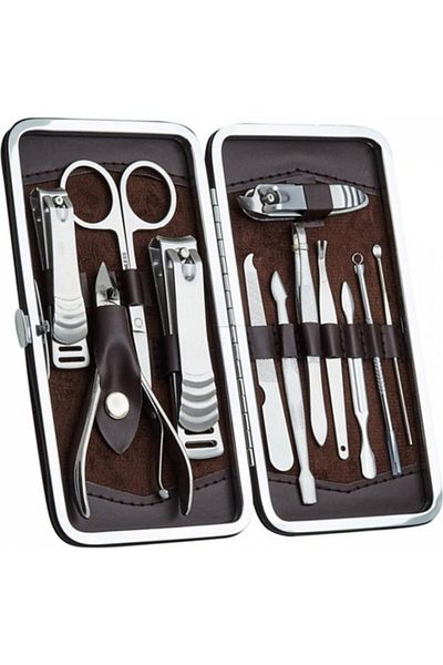 Neler Geldi Neler Professional Steel Manicure Pedicure Set 12 Pieces Nail Care Set