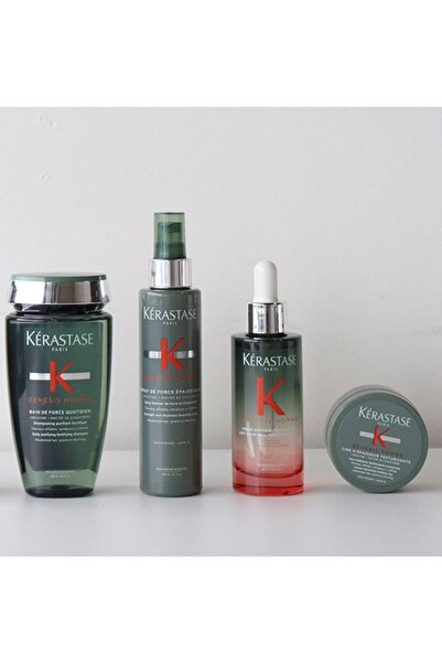Kerastase Erkeklere Özel Seri Şampuan 250ml- Serum 90 Ml -termic Spray 150 Ml -wax 75ml