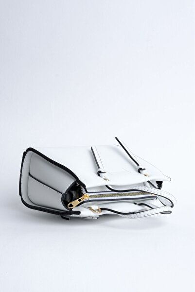 Çantacımstore Women's Knotted Mini City Bag White 301