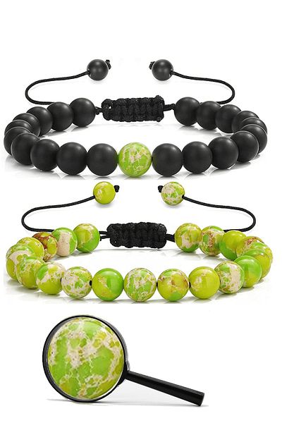 Tesbih Atölyesi Certified Aaa Quality Natural Green Varisite Stone Bracelet
