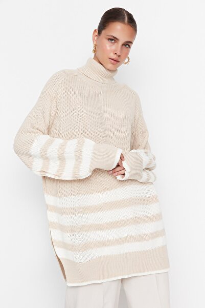 Trendyol Collection Pullover - Beige - Oversized