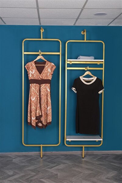 Modern Raf Mağaza Dekorasyon Seti 2 Grup Gold