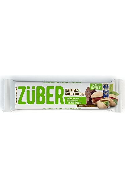 Züber Organik Atıştırmalık 40gr Antep Fıstıklı Çikolatalı