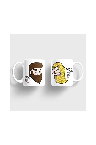 sıradışıhediyem Love Lover Couple Cups (Two Pieces Will Be Sent)