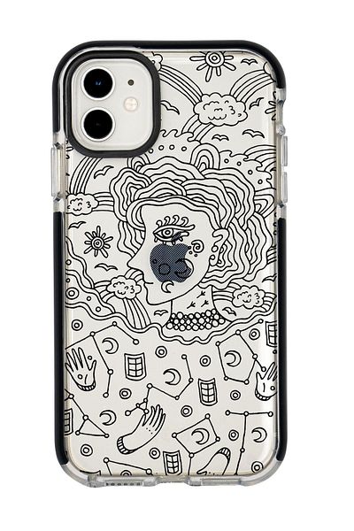 mooodcase حافظة هاتف آيفون 11 من السيليكون بتصميم فن علم التنجيم كاندي
