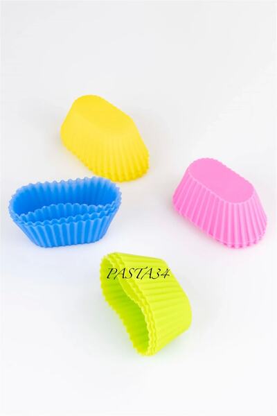 Pasta34 طقم قالب كيك صغير من السيليكون مكون من 12 قطعة
