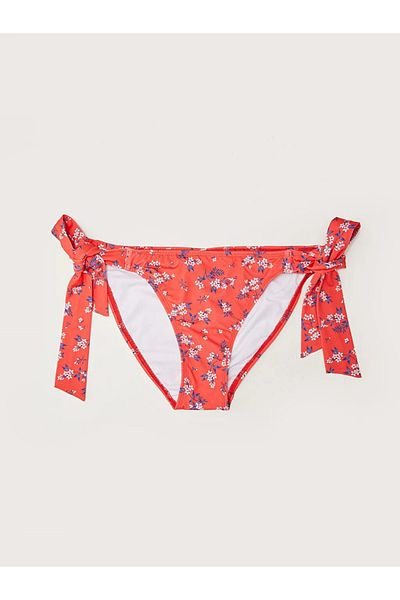 LC Waikiki Floral Printed Women's Bikini Bottom with Tie Detail