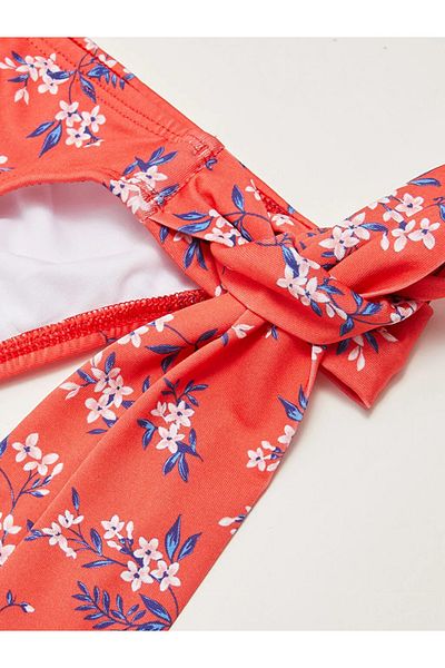 LC Waikiki Floral Printed Women's Bikini Bottom with Tie Detail