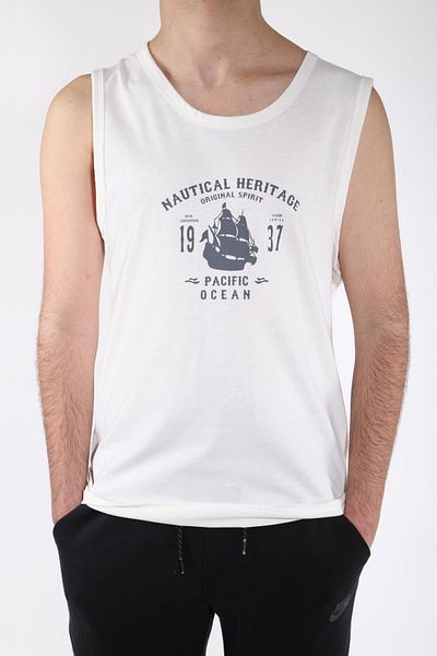 DOFİ Men's Solid Color Printed Basic Tank Top