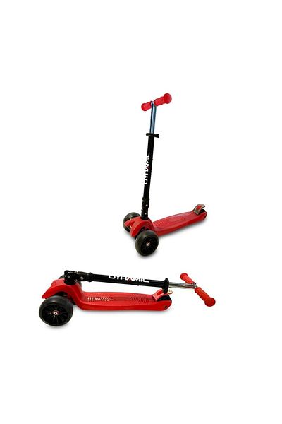 Dynamic Grande Wheels Lighted Foldable Wide Scooter - Red, Interspor Age 5