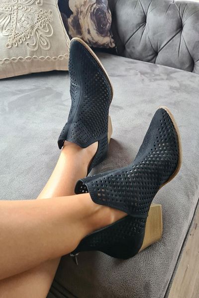 Topukla Footwear 019 1015 Γυναικείες καλοκαιρινές σουέτ μπότες