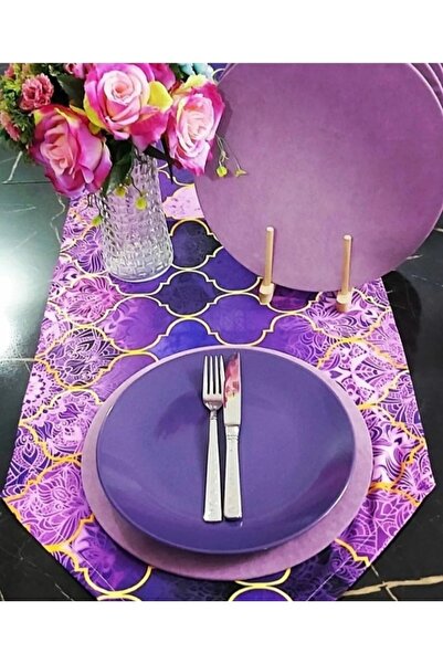 Dream Home Aslıdreamhome Amerika&servis, Runner violet cu model Maccoron, set...