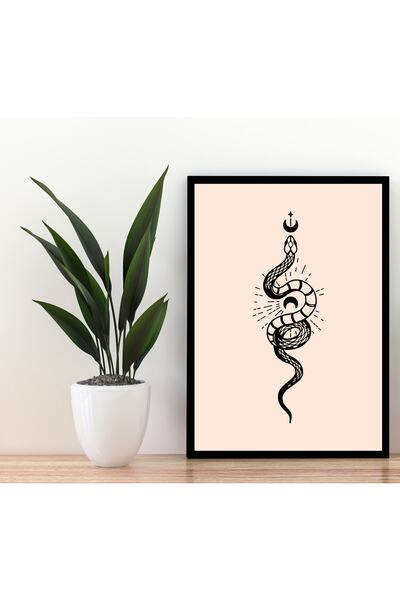 Deephediyem Ζωγραφική τοίχου με μαύρο πλαίσιο