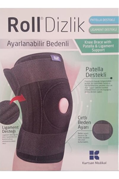Roll Patella Ve Ligament Destekli Dizlik Ayarlanabilir Bedenli