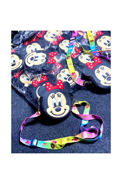 QUEEN AKSESUAR Yeni Trend Moda Minnie Mouse Fare Silikon Askılı Çocuk Çantası...