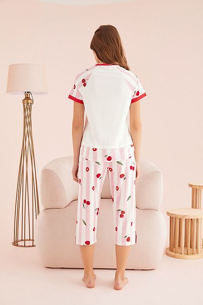 Sevim 13582 Model Printed Capri Set