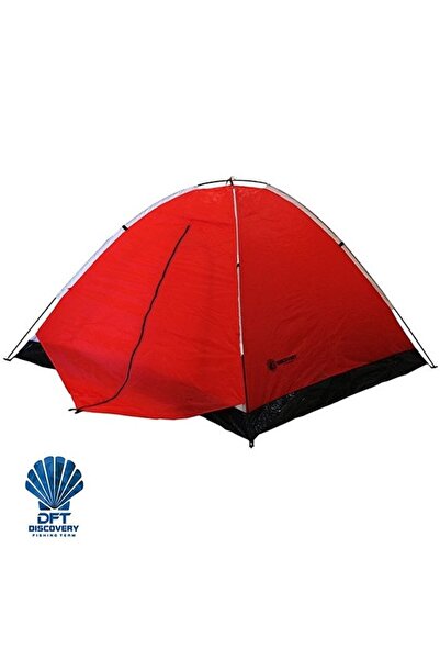 DFT 3 Kişi Tek Kat Kırmızı Çadır 220x200+70x130cm