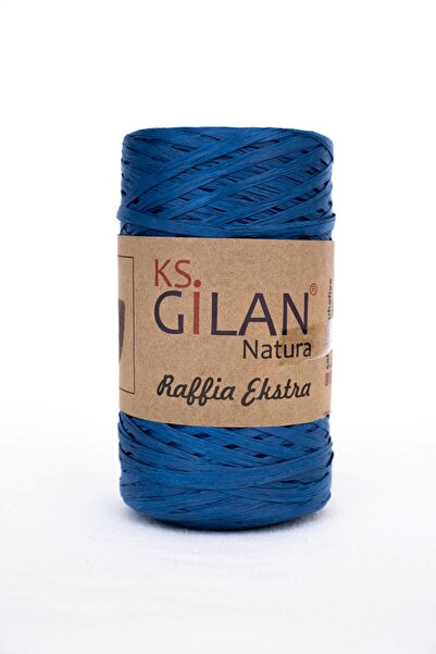 KS GİLAN Ață de tricotat din rafie Taka Yarn Saks Blue (15)
