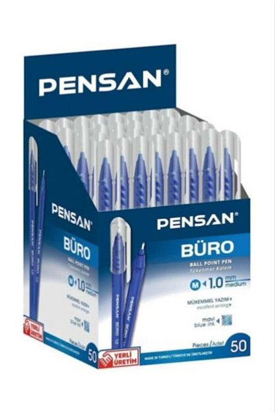 Pensan قلم حبر جاف مكتب 1.0 ملم أزرق 2270 50 قطعة